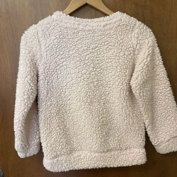 Adorable PINK CAT FACE Fleece Pullover Top Girls Large Chance or Fate EUC - Picture 3 of 5